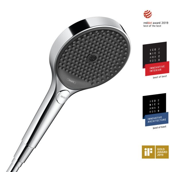 

Ручной душ многорежимная HANSGROHE RAINFINITY 26864000 130мм хром пластик 71630