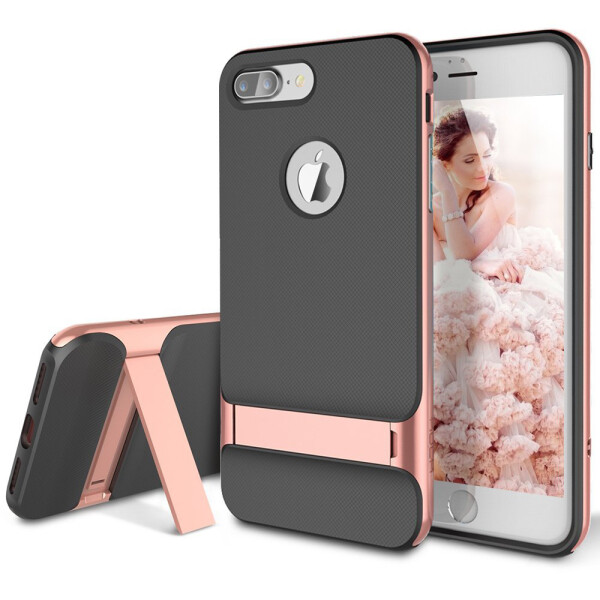 

Чехол Rock Royce Series TPU+PC для Apple iPhone 7 Plus черный / Rose gold (10419)