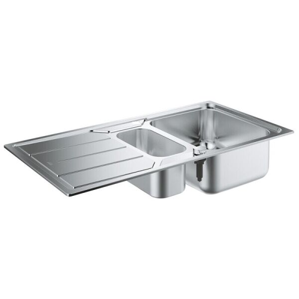 

Кухонная мойка нержавейка прямоугольная GROHE 31572SD0 970мм x 500мм матовая 1мм с сифоном 34239