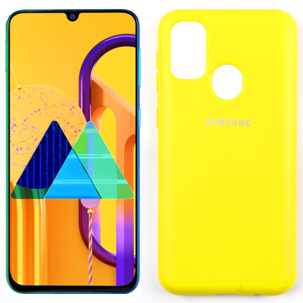 

Оригинальный силиконовый чехол Samsung M307 Galaxy M30s Желтый FULL (28434)
