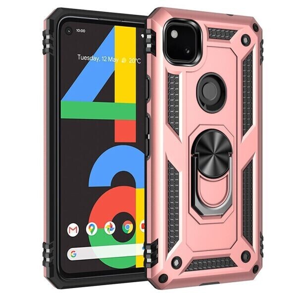 

Защитный чехол Deexe Armor Case для Google Pixel 4A - Rose Gold