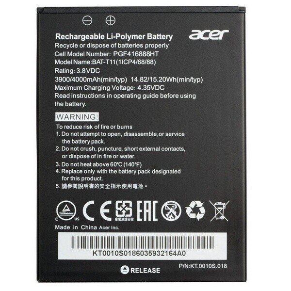 

Аккумулятор для Acer Liquid Z630