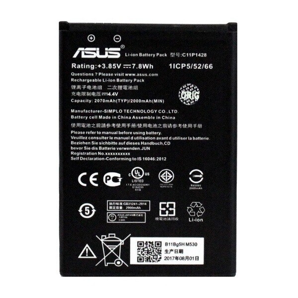 

Аккумулятор для Asus ZenFone 2 Laser ZE500KL / ZB551KL / ZenFone GO ZB452KG / B11P1428