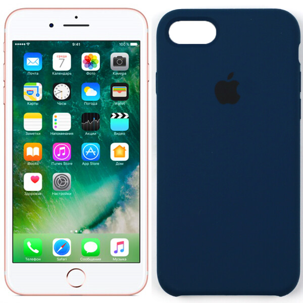 

Оригинальный силиконовый чехол для iPhone 7/8 Индиго (28247)
