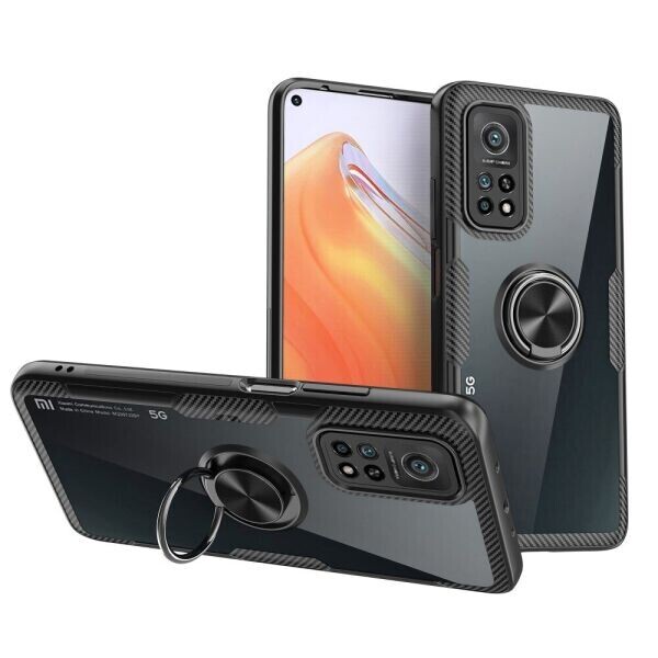 

Защитный чехол Deexe Clear Ring для Xiaomi Mi 10T / Mi 10T Pro - Black