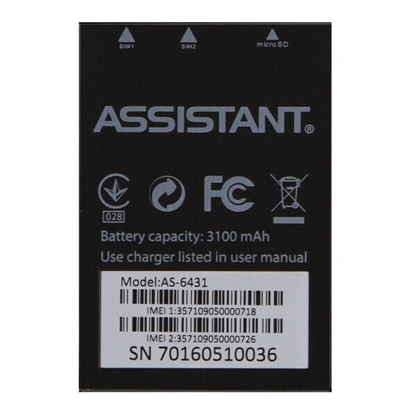 

Аккумулятор для Assistant AS-6431