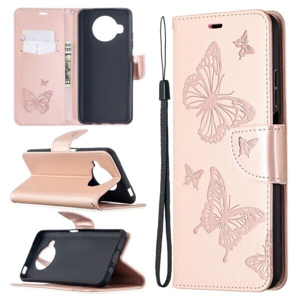 

Чехол-книжка UniCase Butterfly Pattern для Xiaomi Mi 10T Lite - Rose Gold