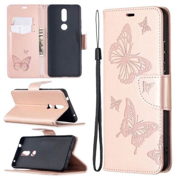 

Чехол UniCase Butterfly Pattern для Nokia 2.4 - Rose Gold