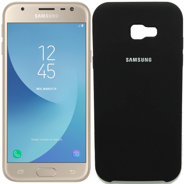 

Чехол силиконовый оригинальный для Samsung A320 Galaxy A3 2017 Чёрный (16475)