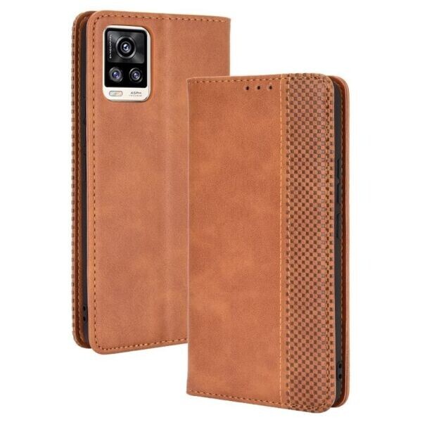 

Чехол Deexe Retro Style для VIVO V20 - Brown