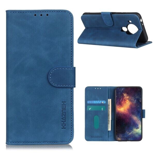 

Чехол-книжка KHAZNEH Retro Wallet для Nokia 5.4 - Blue