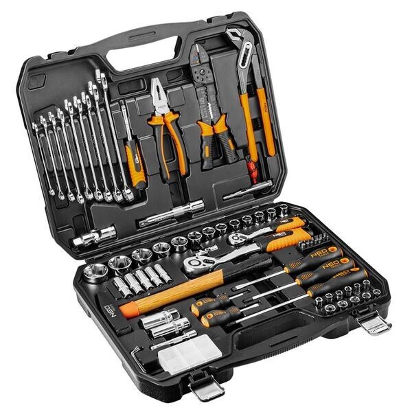 

Набор инструментов NEO 08-920, 100ед., 1/4", 1/2", CrV, кейс (08-920)