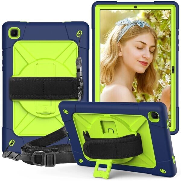 

Защитный чехол Deexe Rotation Hybrid для Samsung Galaxy Tab A7 10.4 (T500/505) - Green / Blue