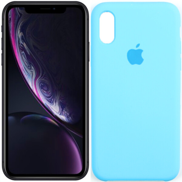 

Чехол силиконовый оригинальный для iPhone Xr Светло Синий (27373)