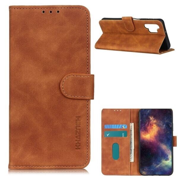 

Чехол-книжка KHAZNEH Retro Wallet для Samsung Galaxy A32 - Brown