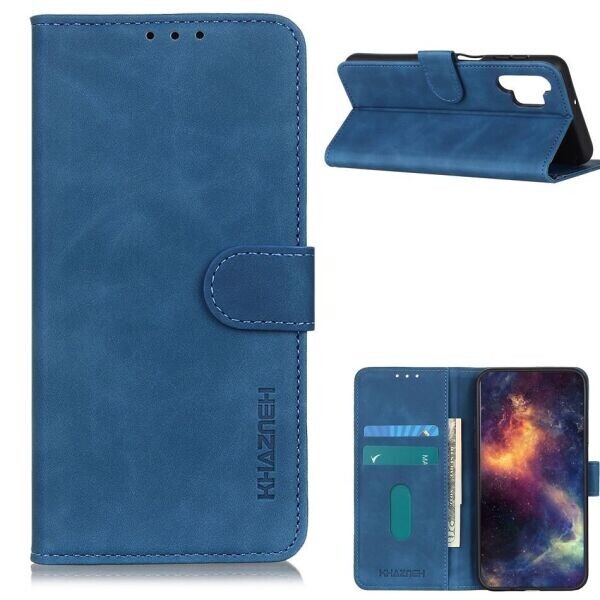 

Чехол-книжка KHAZNEH Retro Wallet для Samsung Galaxy A32 - Blue