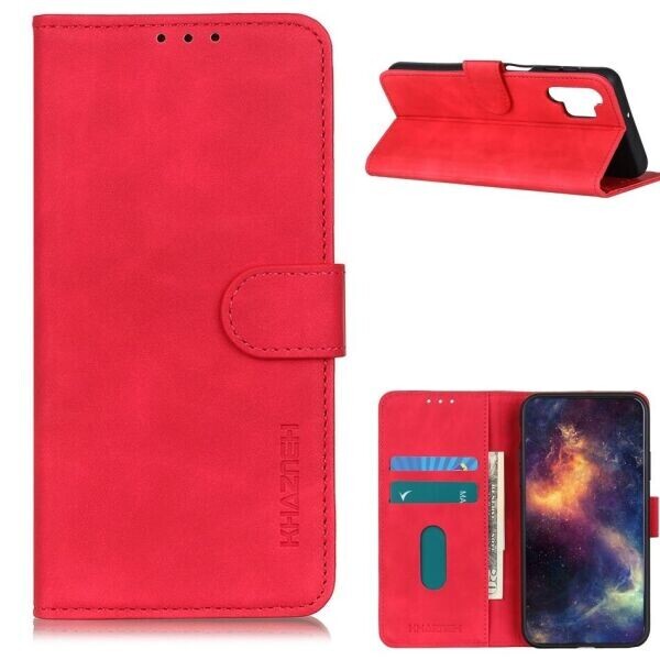 

Чехол-книжка KHAZNEH Retro Wallet для Samsung Galaxy A32 - Red