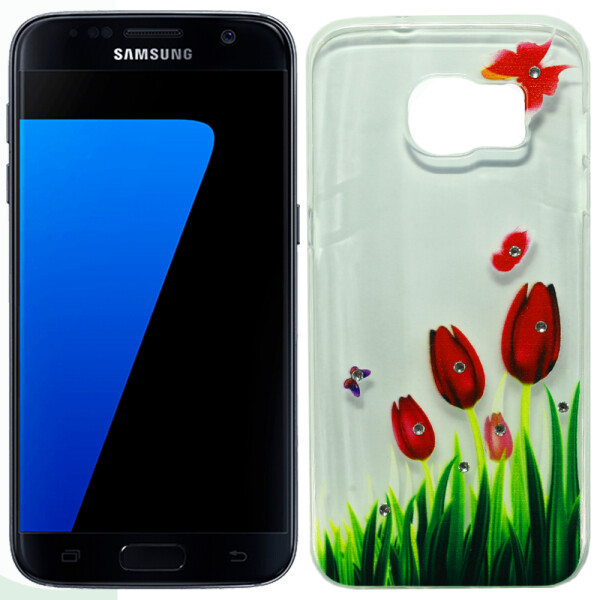 

Чехол Lucent Diamond Case для Samsung G930 (S7) Tulips (Red) (11760)
