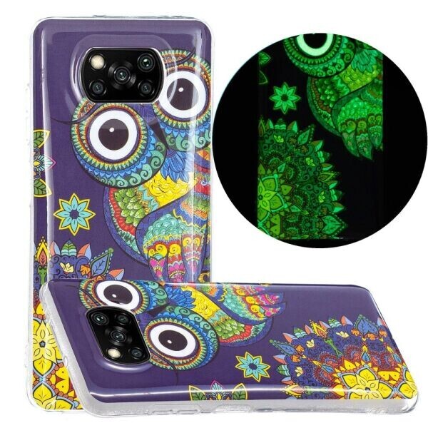 

Силиконовый (TPU) чехол Deexe LumiCase для Xiaomi Poco X3 - Owl