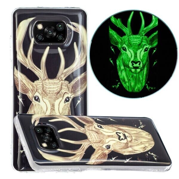 

Силиконовый (TPU) чехол Deexe LumiCase для Xiaomi Poco X3 - Elk
