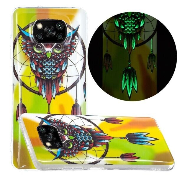 

Силиконовый (TPU) чехол Deexe LumiCase для Xiaomi Poco X3 - Owl Dreamcatcher