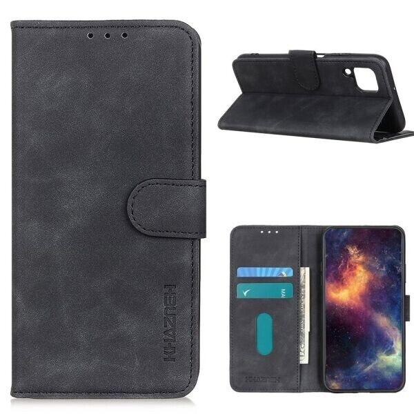 

Чехол-книжка KHAZNEH Retro Wallet для Samsung Galaxy A12 - Black