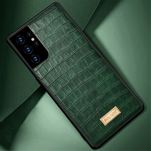 

Защитный чехол SULADA Crocodile Style для Samsung Galaxy S21 Ultra (G998) - Green