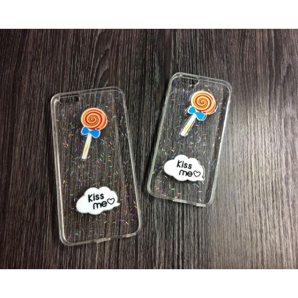 

Силиконовый чехол Kiss me для iPhone 7 / 8 Прозрачный с леденецом