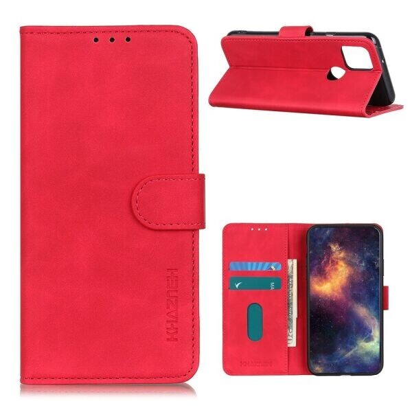 

Чехол-книжка KHAZNEH Retro Wallet для Oppo A15 / A15s - Red