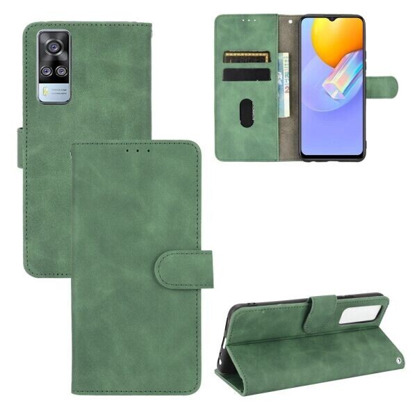 

Чехол Deexe Classic Wallet для VIVO Y31 / Y51 - Green