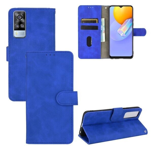 

Чехол Deexe Classic Wallet для VIVO Y31 / Y51 - Blue