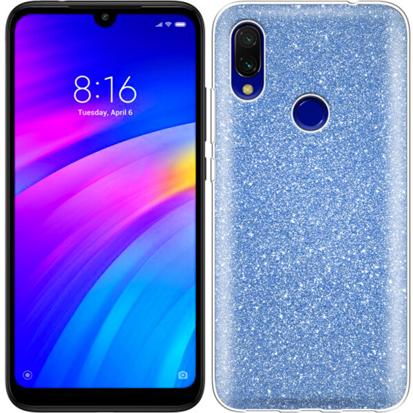 

Чехол силиконовый 3in1 Блёстки для Xiaomi Redmi 7 Blue (26838)