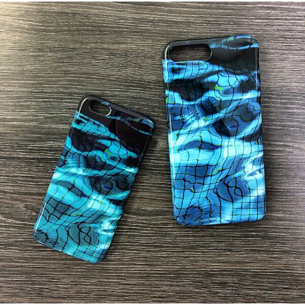 

Силиконовый чехол для iPhone 6 Plus / 6S Plus Черный с синим