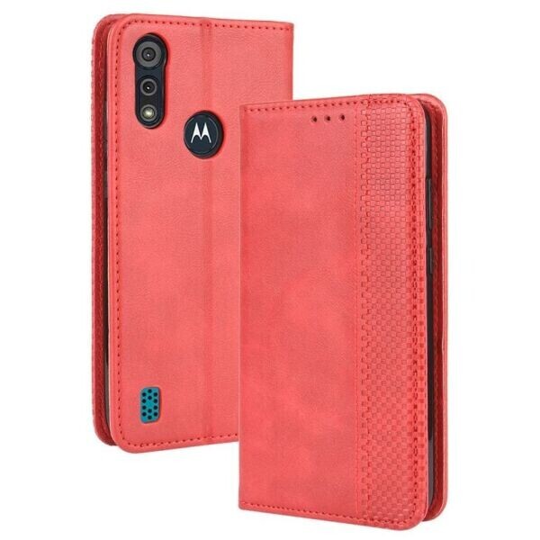 

Чехол Deexe Retro Style для Motorola Moto E6S - Red