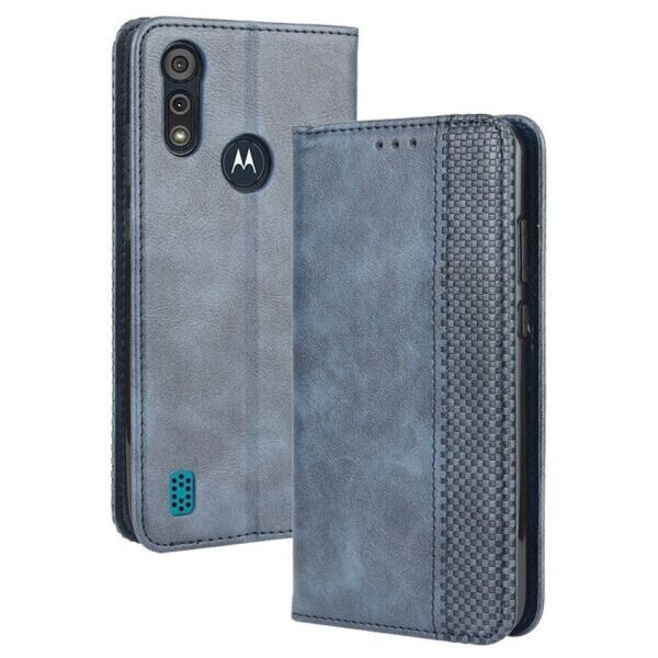 

Чехол Deexe Retro Style для Motorola Moto E6S - Dark Blue