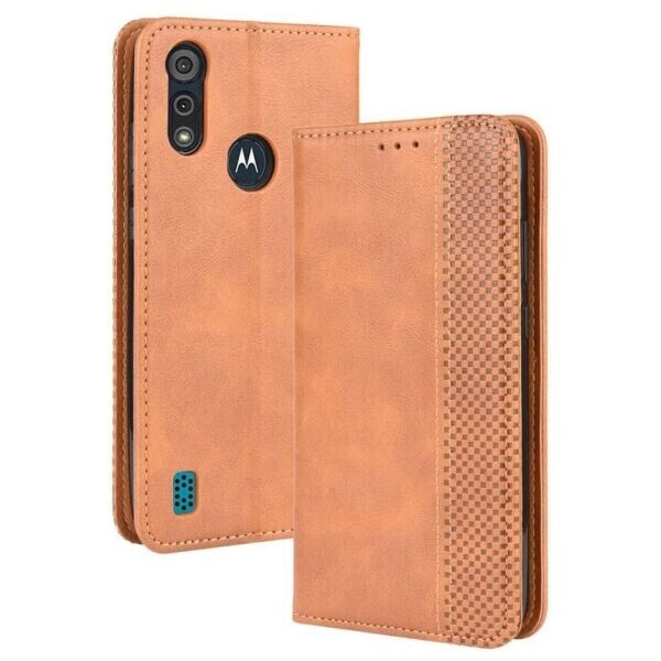 

Чехол Deexe Retro Style для Motorola Moto E6S - Brown