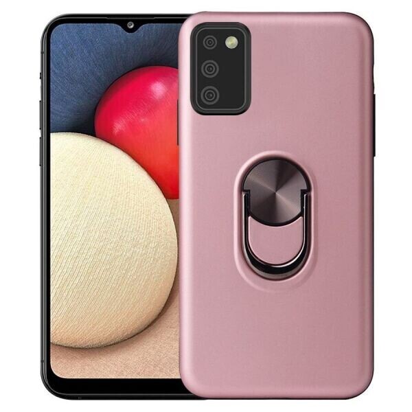 

Защитный чехол Deexe Color Ring для Samsung Galaxy A02s (A025) - Rose Gold