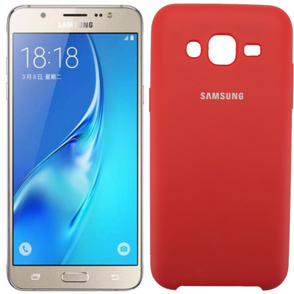 

Чехол силиконовый оригинальный для Samsung J700 (J7) Красный (19692)