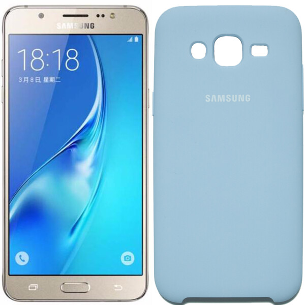 

Чехол силиконовый оригинальный для Samsung J500 (J5) Голубой (20518)