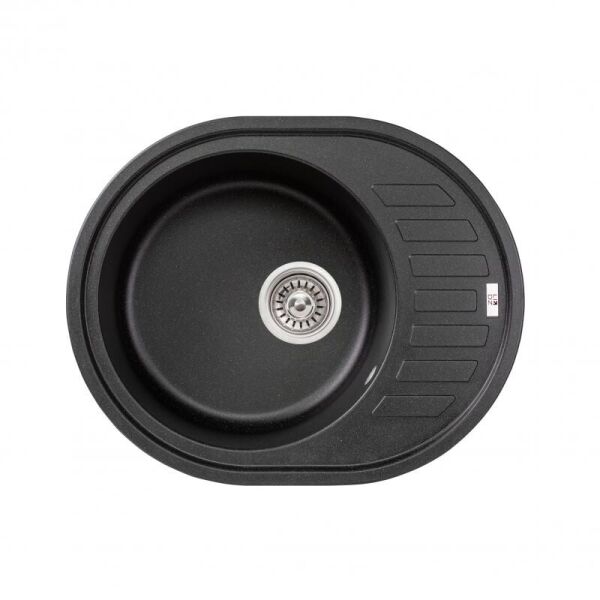 

Кухонная мойка керамическая овальная LIDZ 620x500 LIDZBLM14620500200 495мм x 610мм черный 76728