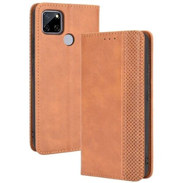 

Чехол Deexe Retro Style для Oppo A15 / A15s - Brown
