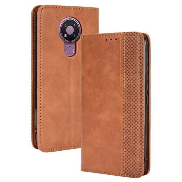 

Чехол-книжка Deexe Retro Style для Nokia 3.4 - Brown
