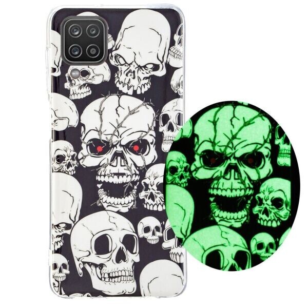 

Силиконовый (TPU) чехол Deexe LumiCase для Samsung Galaxy A12 (A125) - Skullcandy