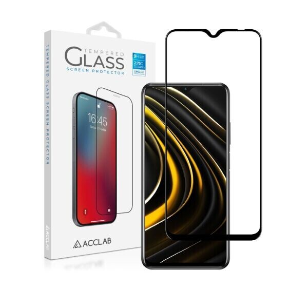 

Защитное стекло ACCLAB Full Glue для Xiaomi Poco M3 - Black