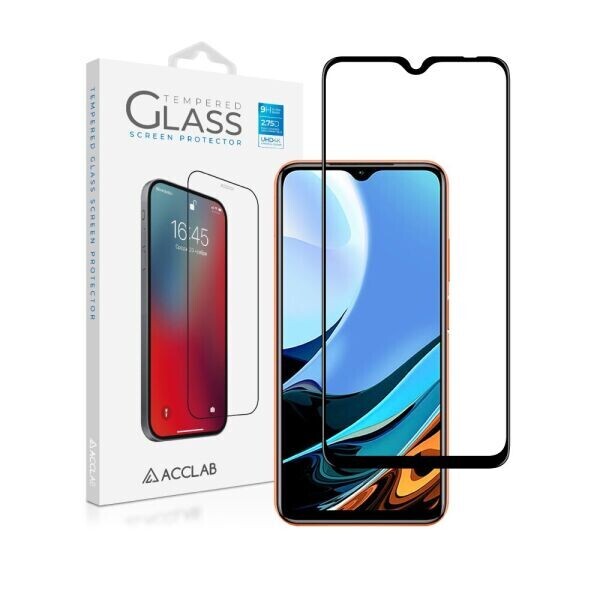 

Защитное стекло ACCLAB Full Glue для Xiaomi Redmi 9T - Black