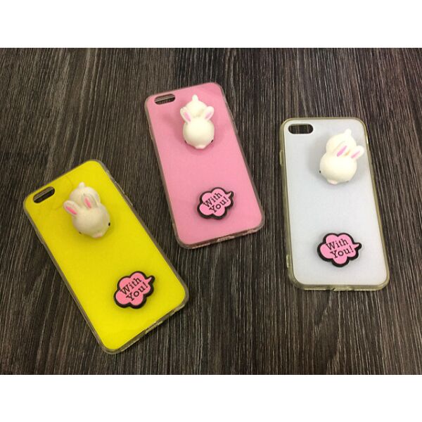 

Плаcтиковый чехол для iPhone 6 / 6S With You! Розовый с кроликом