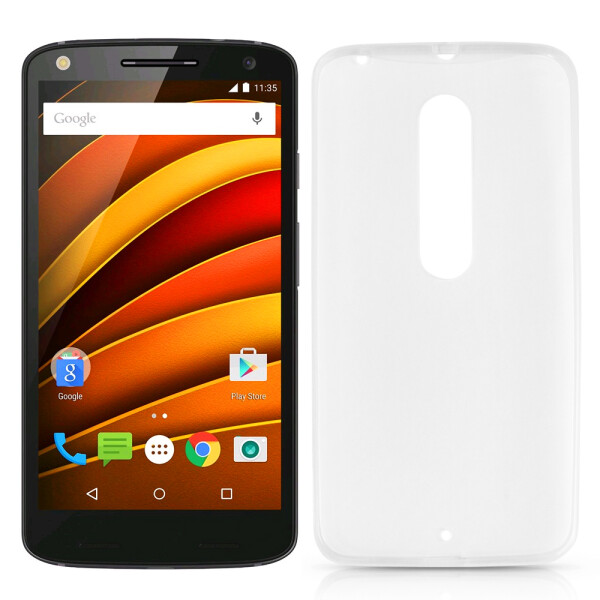 

Чехол силиконовый оригинальный для Motorola X Force White (14621)