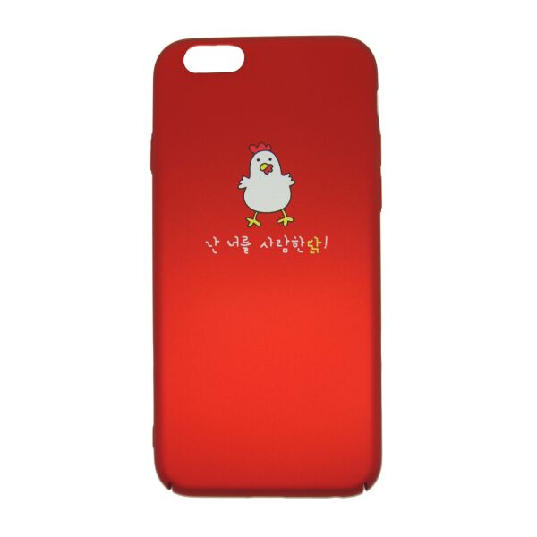 

Пластиковый чехол для iPhone 6 / 6S Soft Touch Red с цыплёнком