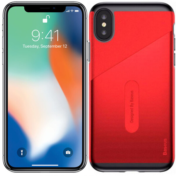 

Чехол Baseus Card Pocket Series для iPhone X Red (KA09) (21410)