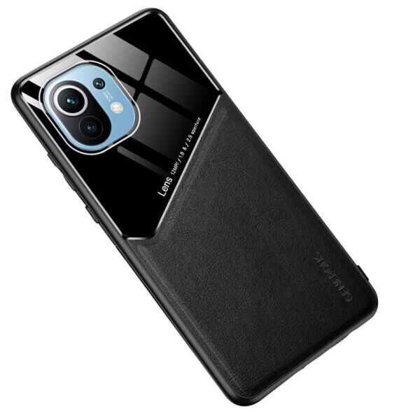 

Защитный чехол Deexe Magnetic Leather Cover для Xiaomi Mi 11 - Black